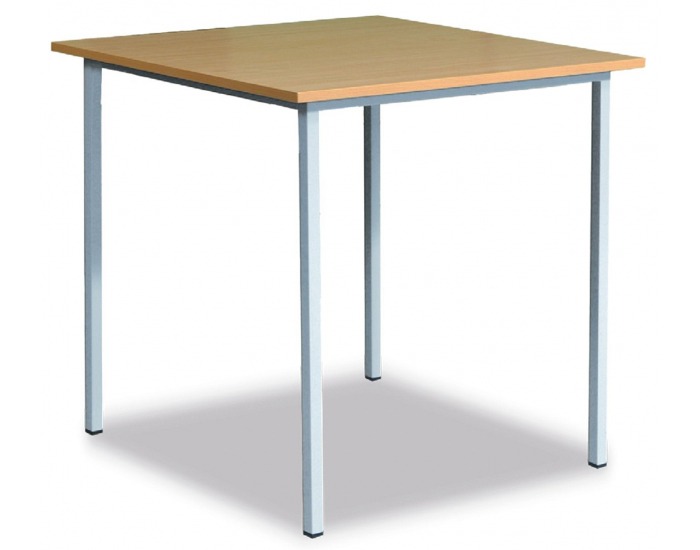 Klubový stôl zo štvorcového profilu 06-076 06 200x80 cm - svetlosivá / buk