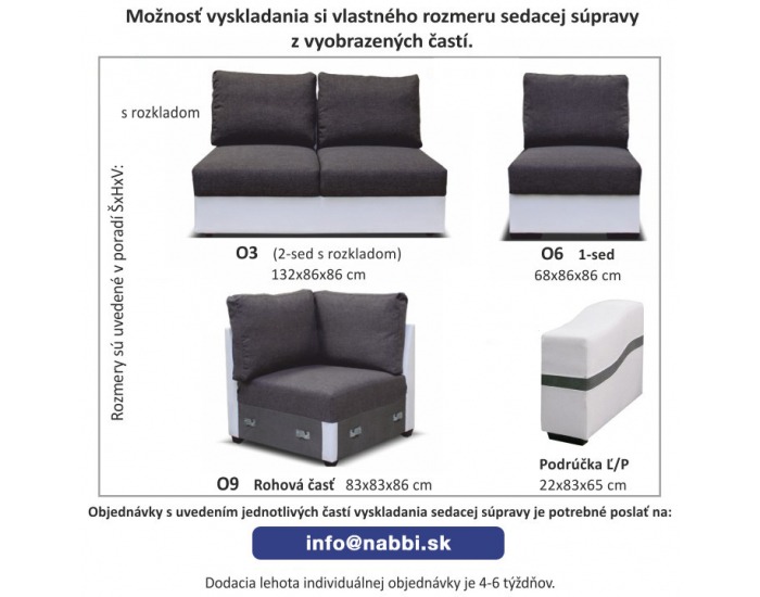 Kreslo Oregon - sivá / biela