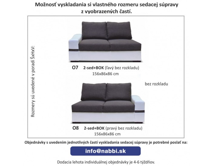 Kreslo Oregon - sivá / biela