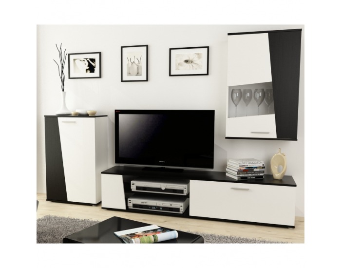 Obývacia stena Pisa - čierna / biela