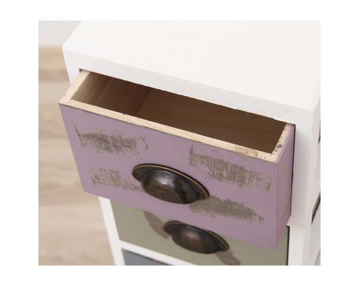 Komoda Alfi 2 - sivá / kombinácia farieb