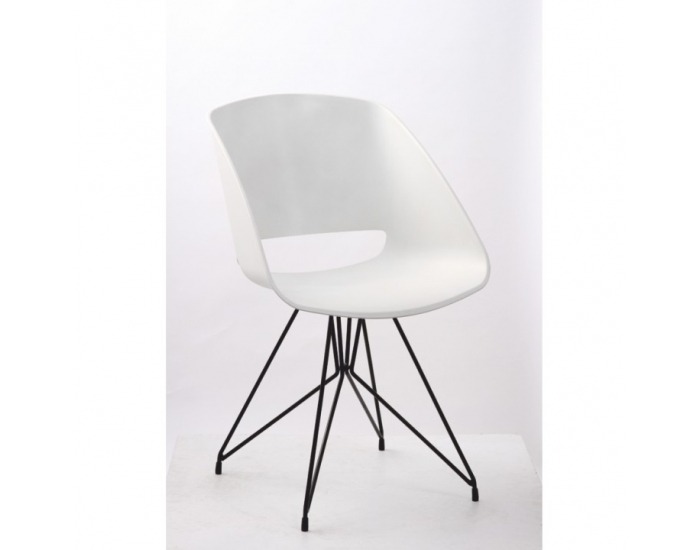 Jedálenská stolička Frame - biela / čierna