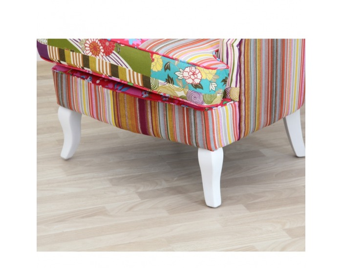 Kreslo (ušiak) Dimo Typ 1 - vzor patchwork