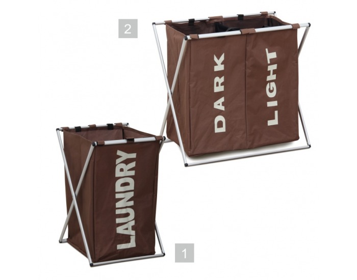 Kôš na prádlo Laundry Typ 2 - tmavohnedá
