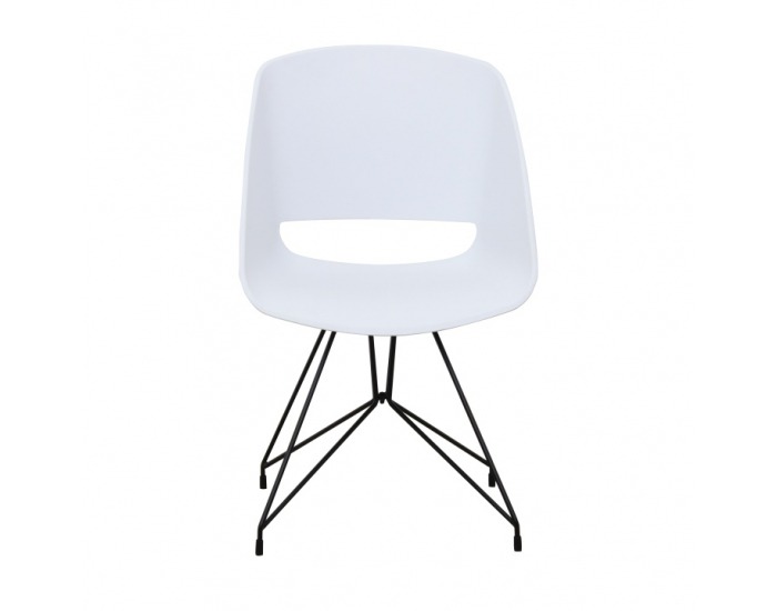 Jedálenská stolička Frame - biela / čierna