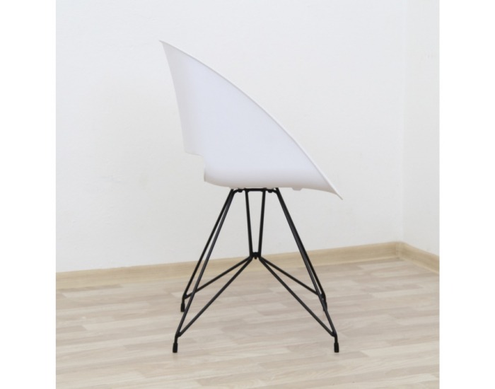 Jedálenská stolička Frame - biela / čierna