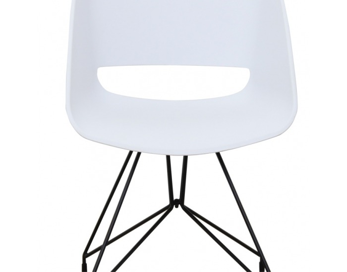 Jedálenská stolička Frame - biela / čierna