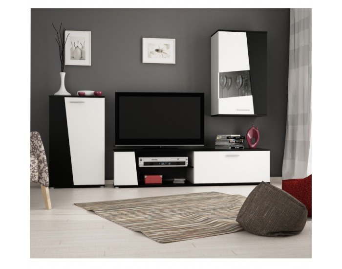 Obývacia stena Pisa - čierna / biela