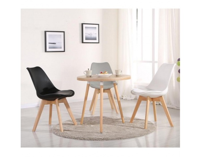 Jedálenská stolička Bali - biela / buk