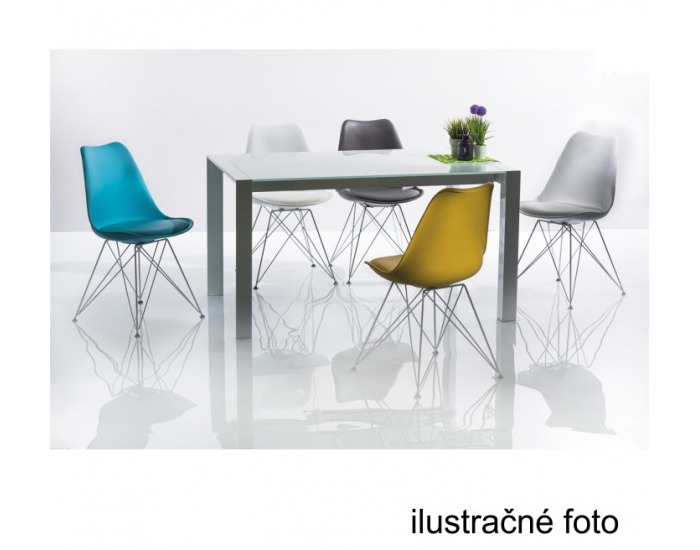 Jedálenská stolička Metal - čierna / chróm