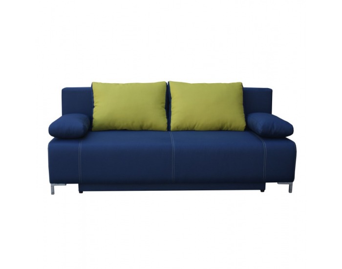 Rozkladacia pohovka s úložným priestorom Tami - modrá / zelená