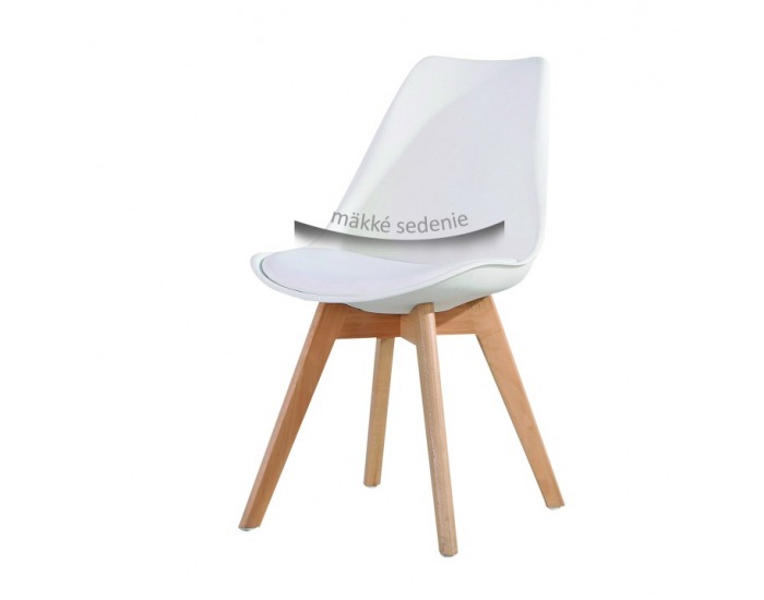 Jedálenská stolička Bali - biela / buk