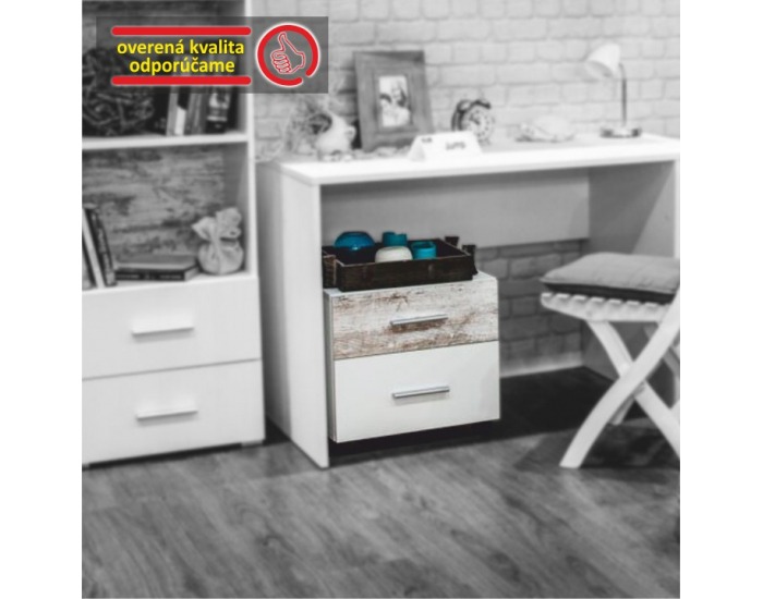 Kontajner Drago JU-21 - biela / dub canyon