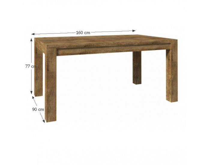 Jedálenský stôl Nevada ST 160 - dub lefkas tmavý