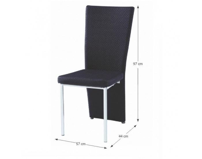 Jedálenská stolička Madea - čierna / chróm