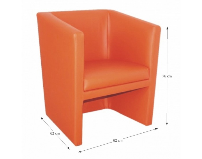 Konferenčné kreslo Mango - oranžová ekokoža