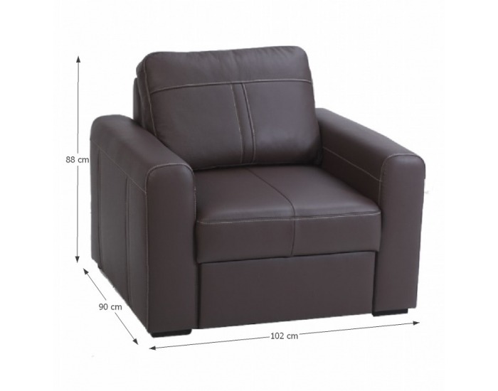 Kreslo Paso - čokoládová