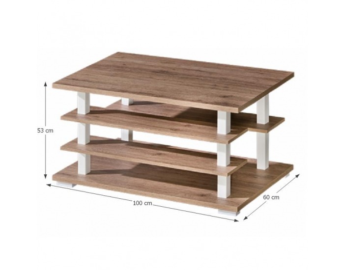 Konferenčný stolík Rovin R-10 - san remo / biela