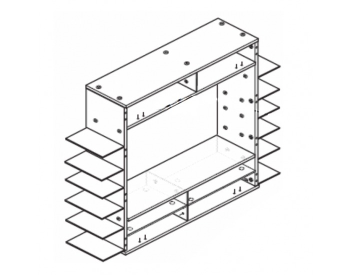Obývacia stena Media - biela / biely pololesk