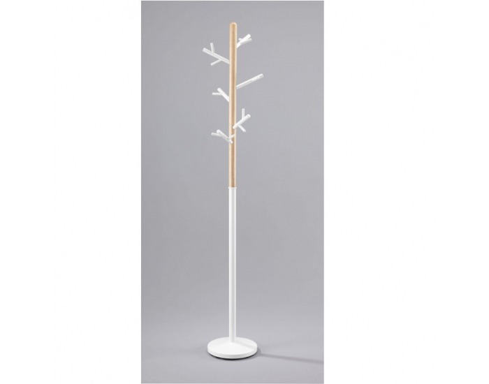 Vešiak Racine - prírodná / biela