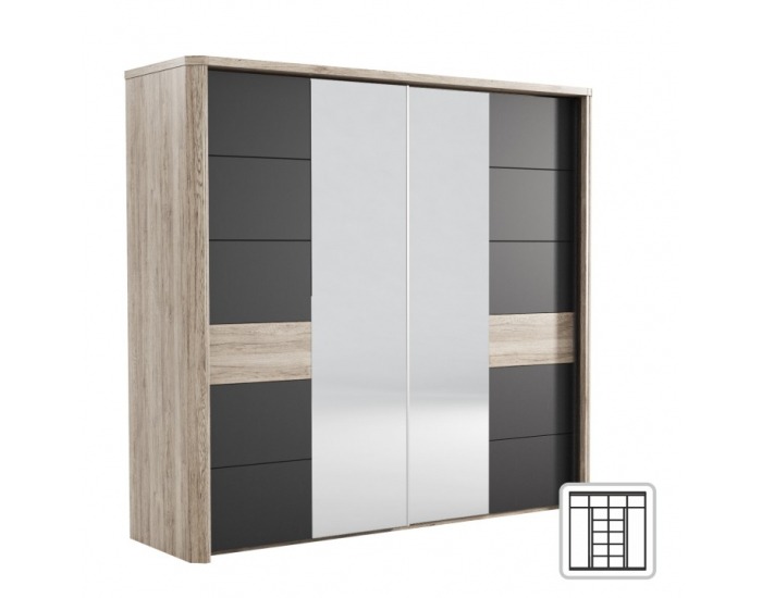 Spálňa Lumpur - san remo / grafit