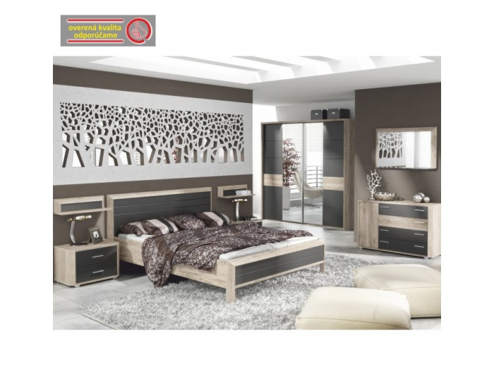 Manželská posteľ Lumpur LN16 160 - san remo / grafit