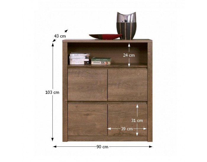 Zásuvková komoda Monte 9 - dub lefkas