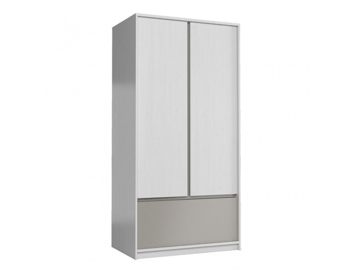 Šatníková skriňa Manti S2D 2D - sosna Andersen / congo sivá