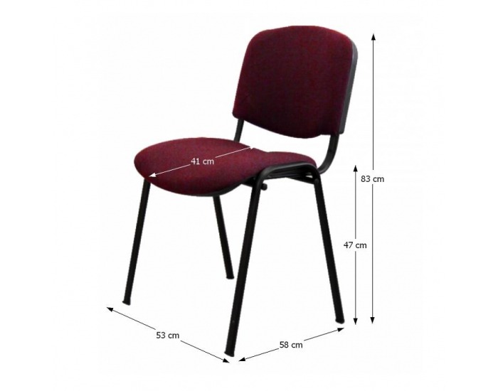 Konferenčná stolička Iso New - bordová