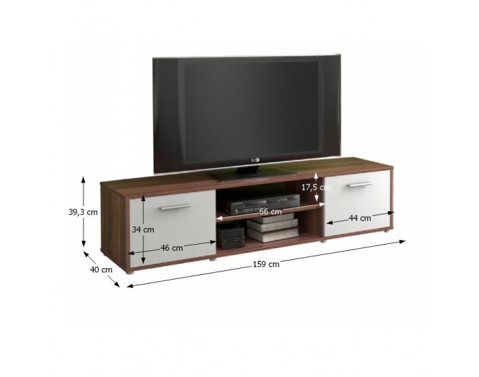 TV stolík Zuno 1 - slivka / biela