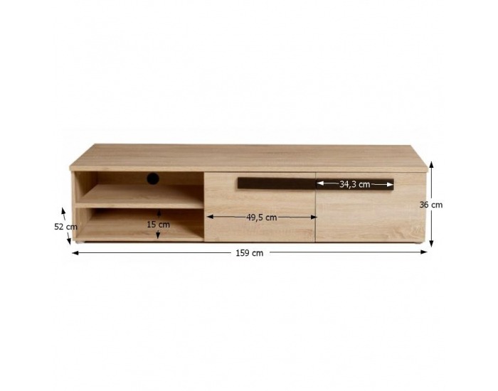 TV stolík Lotos 13 - dub sonoma / wenge