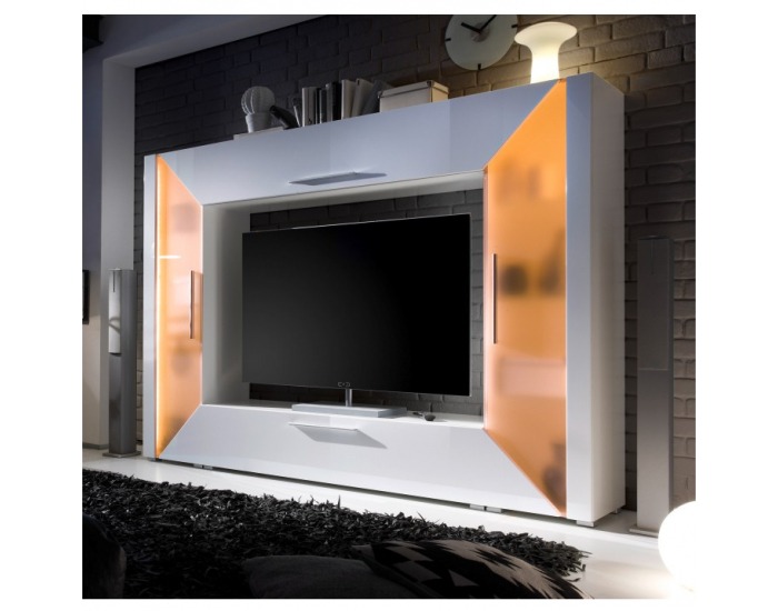 Obývacia stena Adge - biely lesk