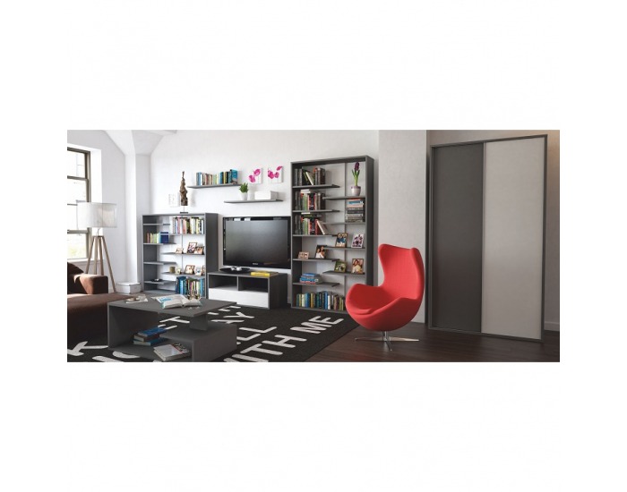 TV stolík Marsie M13 - grafit / biela