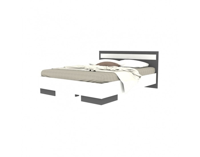 Posteľový rám Greyline 160 - biela / grafit