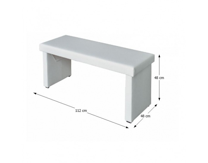 Čalúnená lavica do kuchyne Modern - biela