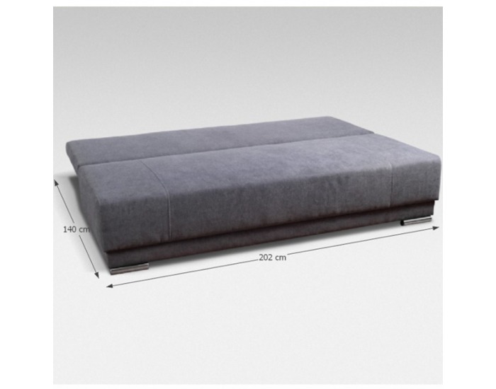 Rozkladacia pohovka s úložným priestorom Lido - sivá / tyrkysová