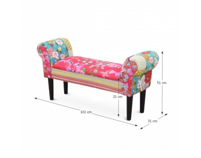 Lavica do predsiene Dimo Typ 3 - vzor patchwork