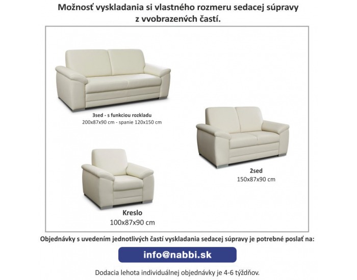 Kreslo Labello - ultrabiela (Cayenne 1115)