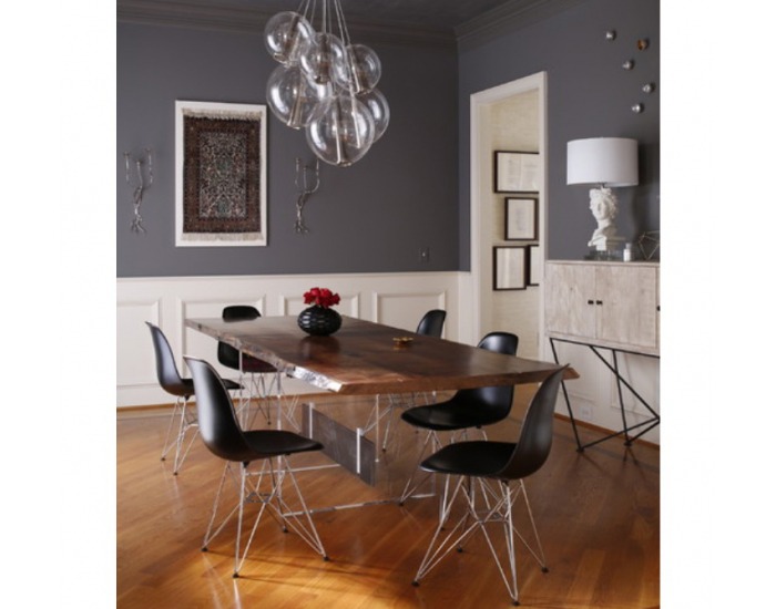 Jedálenská stolička Metal - čierna / chróm