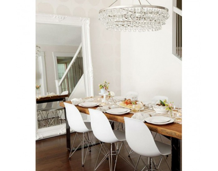 Jedálenská stolička Metal - biela / chróm