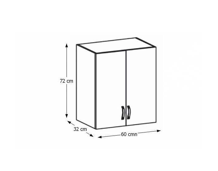 Horná kuchynská skrinka Royal G60 - biela / sosna nordická