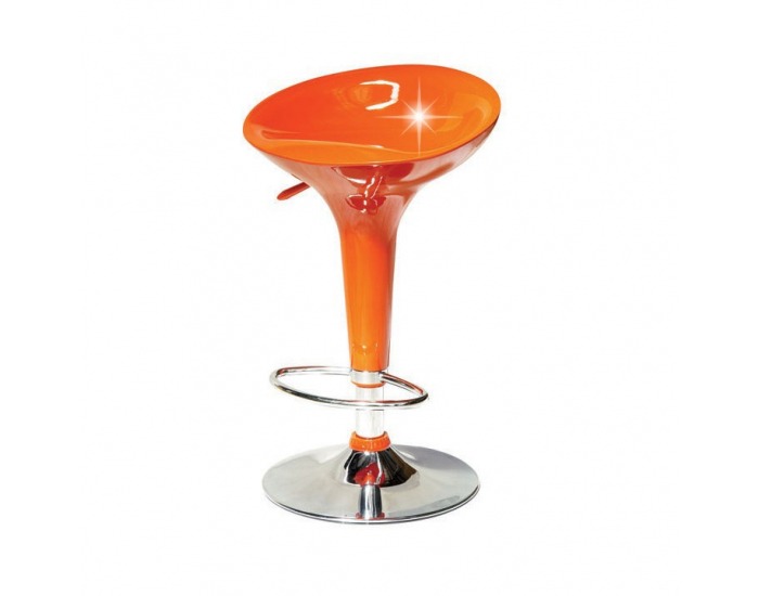 Barová stolička Inge HC-148 New - chróm / oranžová
