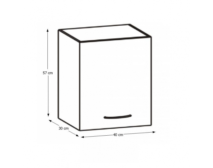 Horná kuchynská skrinka Cyra New G-40 - dub sonoma / biela