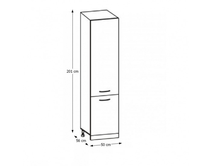 Potravinová skriňa Cyra New S-50 - dub sonoma / biela