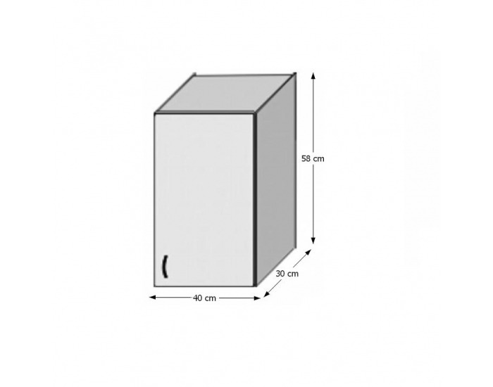 Horná kuchynská skrinka Lenka G-40 - orech