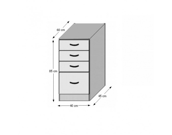 Dolná kuchynská skrinka Lenka D-40 - orech
