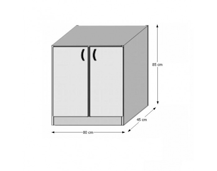 Dolná kuchynská skrinka Lenka D-80 - orech