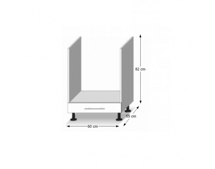 Kuchynská skrinka na sporák Line D60 KU - dub sonoma / biela