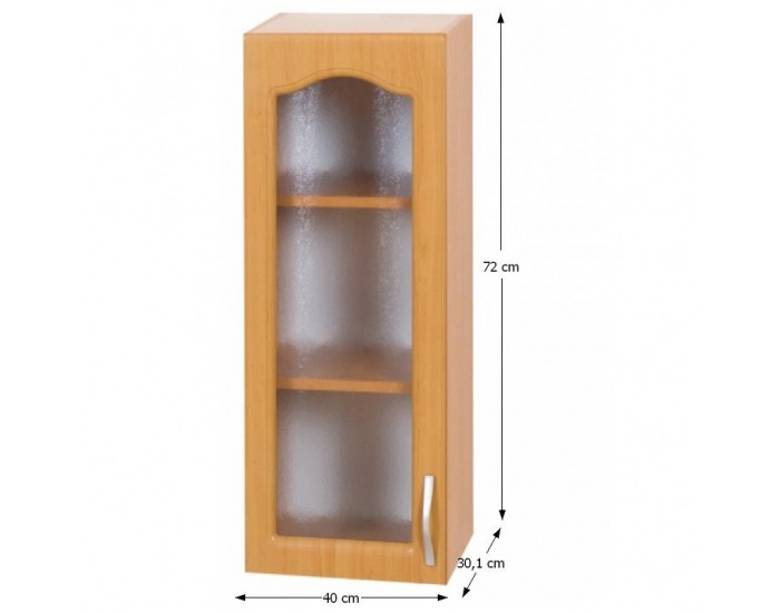 Horná kuchynská skrinka Lora MDF W40S L - jelša