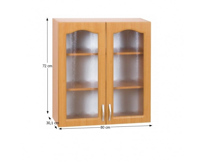 Horná kuchynská skrinka Lora MDF W80S - jelša